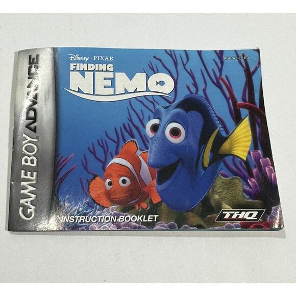 Finding Nemo Nintendo Game Boy Advance Manual And Poster - Picture 4 of 5